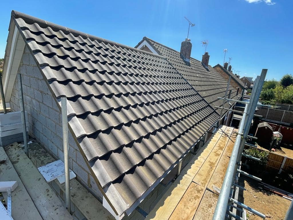 Picture of roof tiling in Writtle. Southend & Essex Roofing.