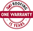 Warranty logo. Southend & Essex Roofing.